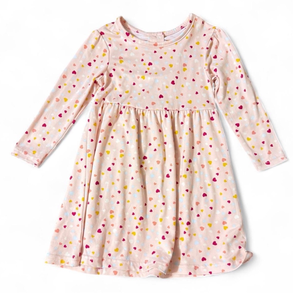 Charming Heart Patterned Kids Dress